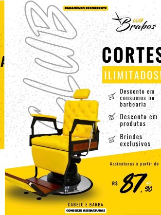 Arte oficial do Clube Brabos: cortes ilimitados com assinaturas a partir de R$ 87,90
